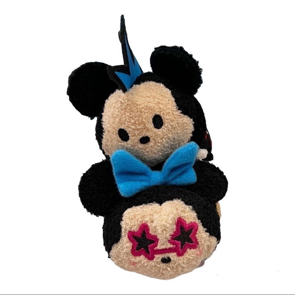 Disney Tsum Tsum Mickey and Minnie Punk Rock 3 inch Plush.